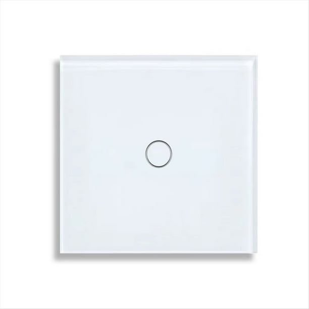 Interruptor Táctil Doble UE de 1 Vía y 2 Vías, Panel de Vidrio Templado, Interruptor de Escalera, Interruptores con Sensor para Dormitorio, Sin Necesidad de Wifi, .
