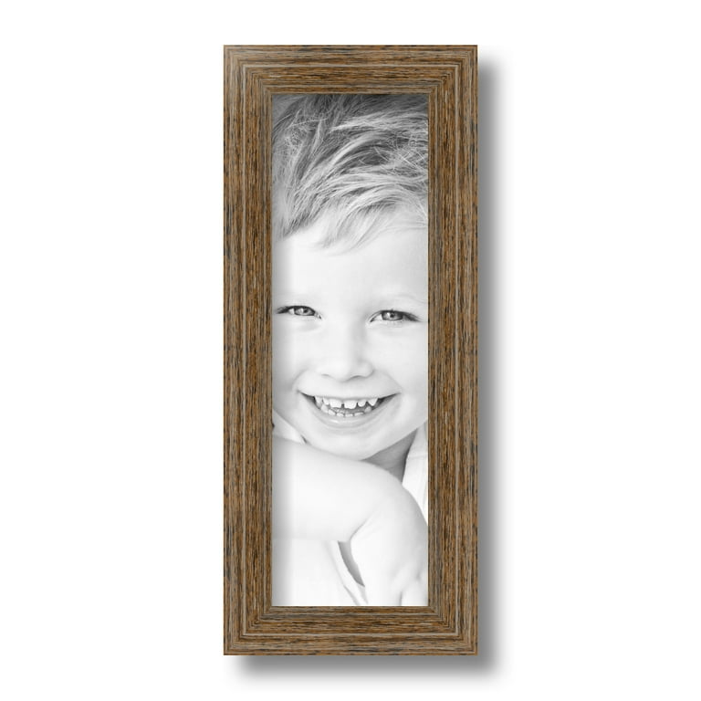 ArtToFrames 4x10 Inch Brown Picture Frame, This 1.125 Custom Wood Poster  Frame is Walnut Stain on Red Oak, for Your Art or Photos - Comes with