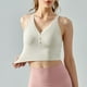 thumbnail image 2 of Chaleco deportivo con cuello en V y almohadilla para el pecho, ropa exterior de verano, ropa de yoga sexy con espalda cruzada, chaleco de fitness de color sólido para mujer, 2 of 4