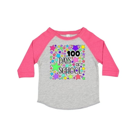 

Inktastic 100 Days of School Pastel Stars Gift Toddler Boy or Toddler Girl T-Shirt