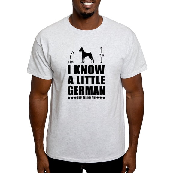 CafePress - LITTLE GERMAN Min Pin Light T Shirt - Men's Classic Graphic T-Shirt