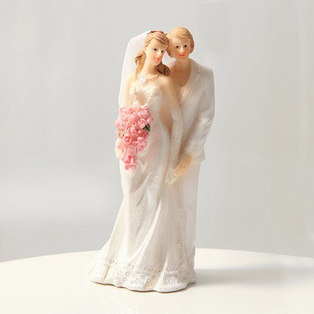 Custom Made Gay Man Couple Wedding Cake Topper Homosexual Wedding Figurine+a Dog 