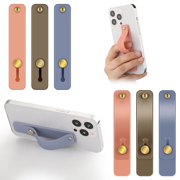 6 Pieces Phone Grip Holder Cell Phone Grip Strap Telescopic Finger Strap Stand Universal Finger Kickstand for Most Smartphones(Floral Color)