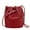 Red, variant on Women Bucket Bag Solid Color Faux Leather Large Capacity Drawstring Casual Waterproof Ladies Crossbody Bag Purse Daily Life