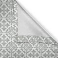 thumbnail image 5 of Ambesonne Grey Grommet Curtain, Victorian Damask Floral, 50" x 96", Grey White, 5 of 6