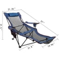 thumbnail image 2 of VEVOR Chaise de Camping Pliante avec Repose-Pieds avec Porte-Gobelet et Sac de Rangement, 2 of 8
