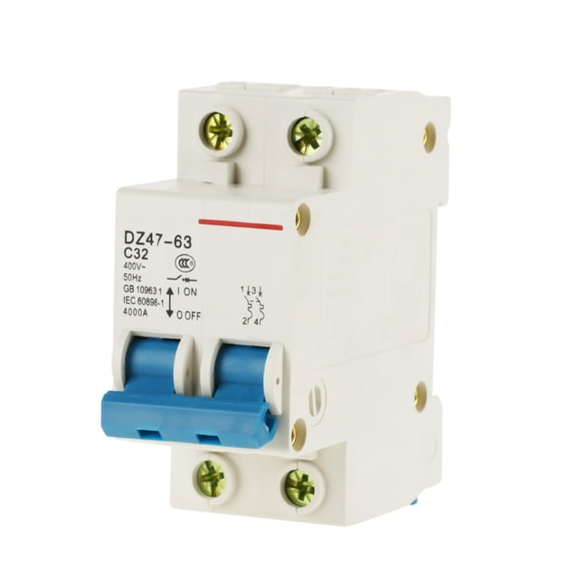 Oubit Miniature Circuit Breaker,Miniature 2P 32A 400V Circuit Breaker Miniature Breaker Proven Performance