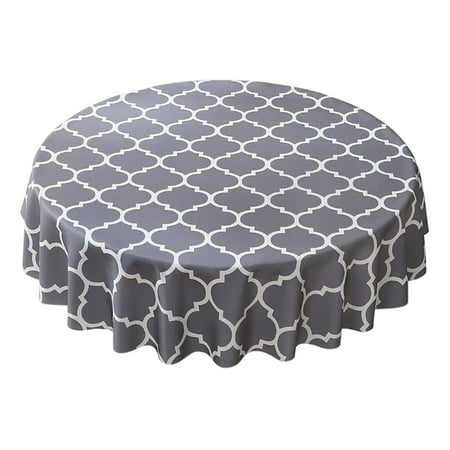 

Ksruee Plaid Tablecloth Round Tablecloth Round Table Cover Cloth Resistant to Water and Oil Fabric Tablecloth for Household and Outdoor Use 100cm