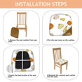 thumbnail image 4 of Fall Pumpkins Pattern Seat Covers for Dining Room Chairs Set Of 4,Stretch Printed Washable Chair Seat Cover with Elastic Ties and Button,Removable Waterproof Couch Cushion Covers, 4 of 6