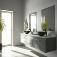thumbnail image 4 of VIGO Giovanni Onyx Gray Glass 17 in. L x 17 in. W x 6 in. H Round Vessel Bathroom Sink, 4 of 8