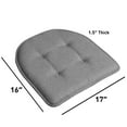 thumbnail image 4 of U-Shaped Memory Foam No Slip Back 16 x 16 Chair Pad Cushion 12 Pack - Gray, 4 of 7