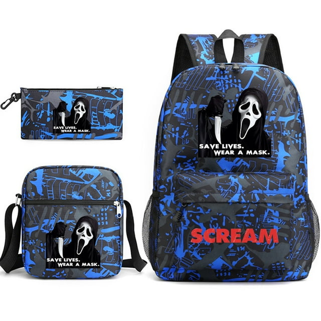Set de mochilas escolares Scream Wear a Mask, 3 unidades, para niños