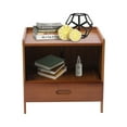 thumbnail image 3 of Miumaeov 1 Drawer Bamboo Small Nightstand Walnut Bedroom Bedside Table with Open Storage Modern Night Stand Side End Table Organizer for Bedroom, 3 of 12