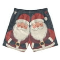 thumbnail image 7 of FORMRS Boys Swim Trunks Quick Dry Mesh Liner Boardshorts Sizes XS-XL, Blue Christmas Santa, 7 of 7