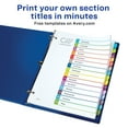 Avery Ready Index TOC Paper Divider, Color, 15Tab (11845)