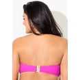thumbnail image 2 of Swimsuits for All Women's Valentine Ruched Bandeau Bikini Top, 2 of 4