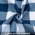 thumbnail image 4 of HOMERRY 56"W x 15"L Kitchen Valances, Buffalo Plaid Waterproof Farmhouse Yarn Dyed Checkered Valance, Navy Blue, 4 of 7
