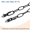 thumbnail image 5 of Uxcell 3mm Thick 1.83m Long Hook Loops Connectors Pendant Light Fixture Chain Black 1 Set, 5 of 5