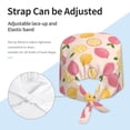 thumbnail image 3 of Scrub Caps Women Men, Cute Lemon Pink Yellow Adjustable Working Caps, Turban Hat Cleaning Working Cap with Sweatband, Elastic Bandage Tie Back Nurse Cap, 3 of 5