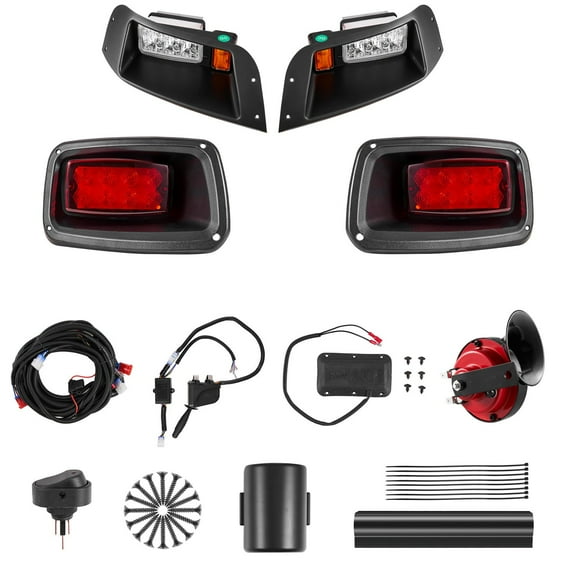 12V Golf Cart LED Headlight Tail Light Kit Legal Street For EZGO TXT 1996-2013