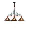 thumbnail image 2 of Meyda Tiffany 29365 Tall Pines 3 Light 45" Wide Linear Chandelier - Rust, 2 of 2
