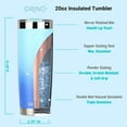 thumbnail image 5 of DRINCO 20 oz Stainless Steel Tumbler With Straw & Spill Poof Flip Lid, Vacuum Insulated Travel Mug, For Hot & Cold Drinks, Morning Sky Blue, 5 of 5