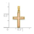 thumbnail image 3 of Finest Gold 10K Two-Tone Polished Cross Charm, 3 of 4