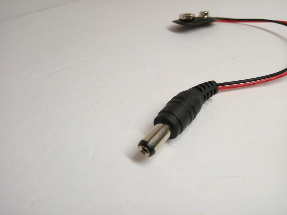 CRESTIN- 2X 9V Battery Connection To Dc 5.5X2.1Mm Power Cable Adapter Wire For Arduino