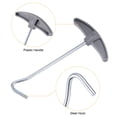 thumbnail image 3 of Uxcell Plastic Handle Steel Ground Stake Extractor Tent Peg Ground Hook Puller 3 Pack, 3 of 4