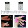 thumbnail image 2 of 100Pcs Hawk Curved Nail Tips Curved Half Cover Eagle Claw False Nail Extension, 2 of 14