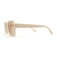thumbnail image 3 of Mod Thin Plastic Squared Horned Sunglasses Ivory Brown, 3 of 4