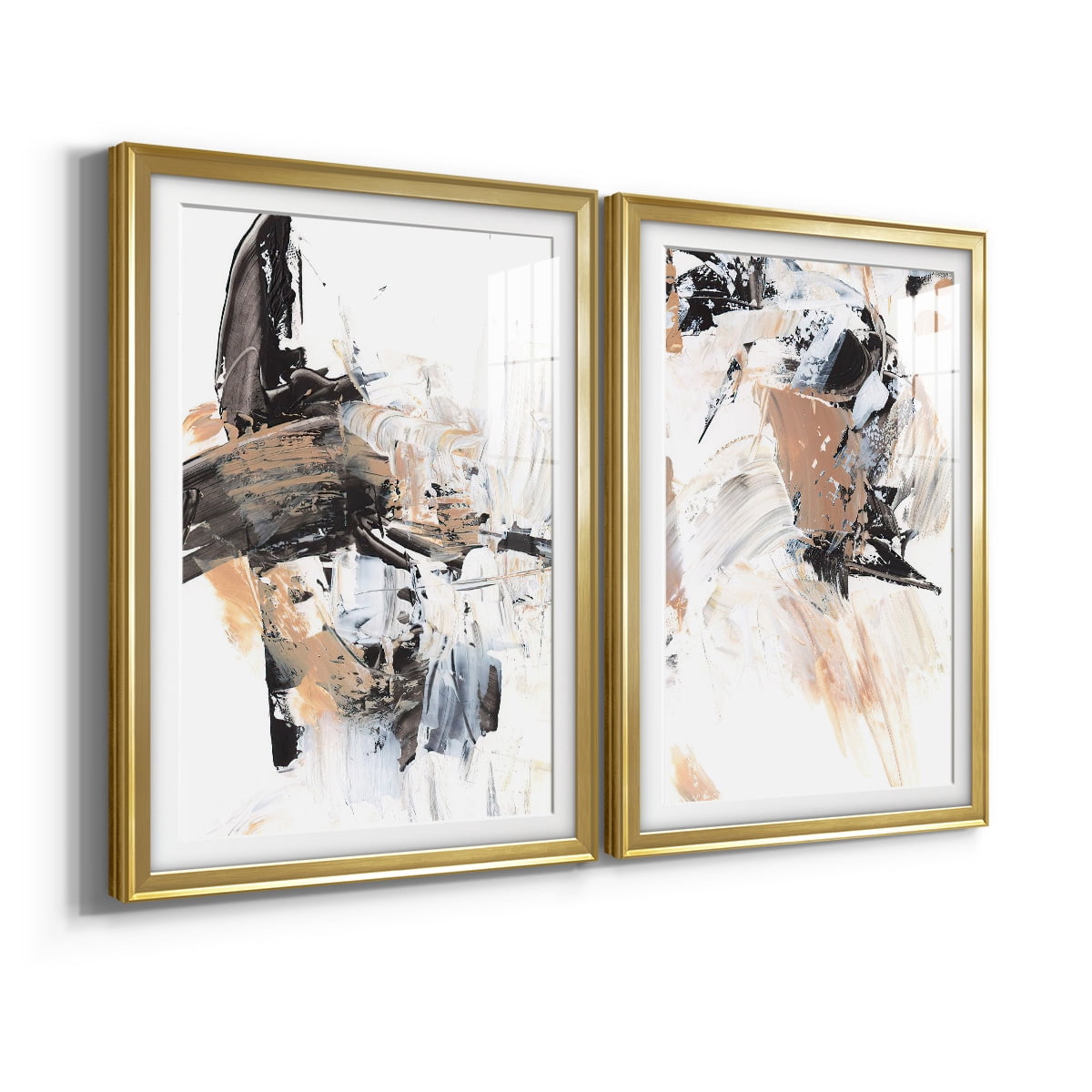 Wexford Home Ruckus I Premium Framed Print, 30.5" x 42.5" - Ready to Hang, Gold (Set of 2)