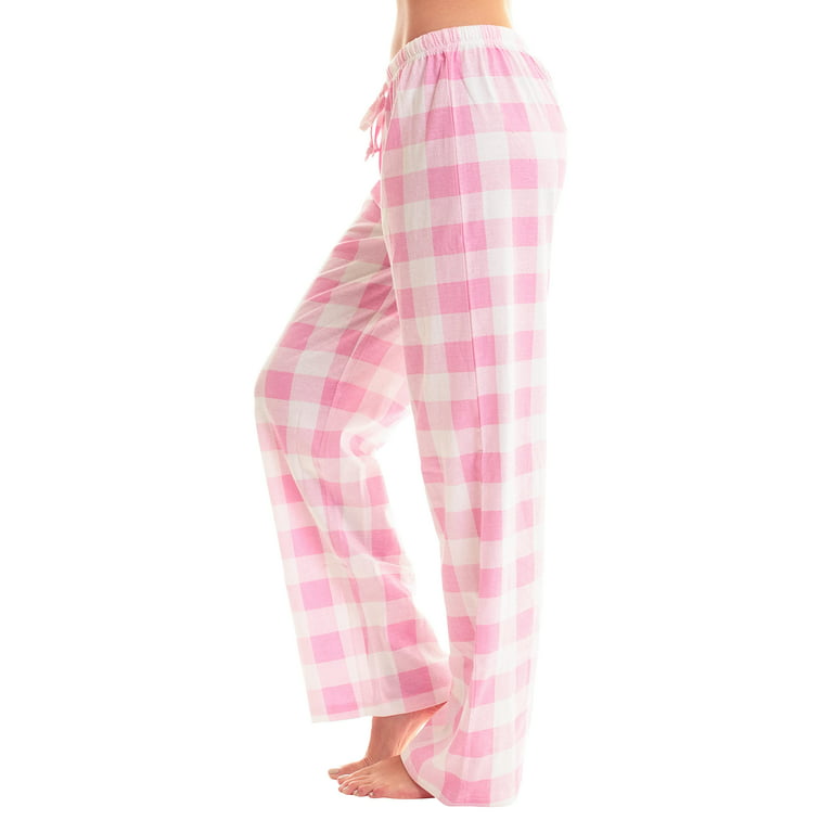 Just Love Women Buffalo Plaid Pajama Pants Sleepwear. (Pink Charcoal  Buffalo Plaid, 1X)