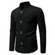 thumbnail image 1 of Blusa y camisa de manga larga con cuello vuelto para hombre, informal, a la moda, con botones sólidos, de poliéster, de manga larga y cuello vuelto., 1 of 8
