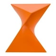 thumbnail image 2 of LeisureMod 15.75" Triangular Side Table, Stackable Plastic Accent End Table for Indoor & Outdoor Use, Weather-Resistant Modern Patio & Living Room Table, Orange, 2 of 10