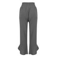 thumbnail image 6 of Annhoo Cropped Pants for Women Casual Elastic High Waisted Trousers Fashion Solid Lounge Pants with Pockets, 6 of 8