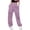 Light Violet, variant on CPNG Girls Casual Baggy Cargo Pants Straight Wide Leg Cargo Pants Loose Elastic Waist Fashion Drawstring Cargo Trousers(Light Violet,11-12 Years)