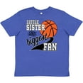 thumbnail image 3 of Inktastic Little Sister and Biggest Fan- Basketball Player Youth T-Shirt, 3 of 5