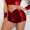 Red, variant on Womens Shorts New Sequins Beads Performance Dress Women's Performance Dress Set Shorts with