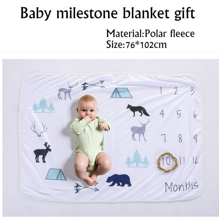 Baby milestone blanket online personalized