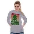 thumbnail image 3 of Earth Day Think Green Nature Lovers Plus Size Long Sleeve Graphic Tee Shirt Brisco Brands 2X, 3 of 5