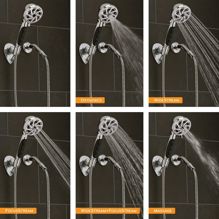 Oxygenics Fury RV 5-Setting Chrome Handheld Shower Head With 72