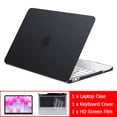 thumbnail image 2 of IC ICLOVER for MacBook Neo 13 inch A3404 (2026), Snap on Hard Shell & Keyboard Cover & Screen Film for MacBook Neo 13" with A18 Pro Chip, Black, 2 of 8