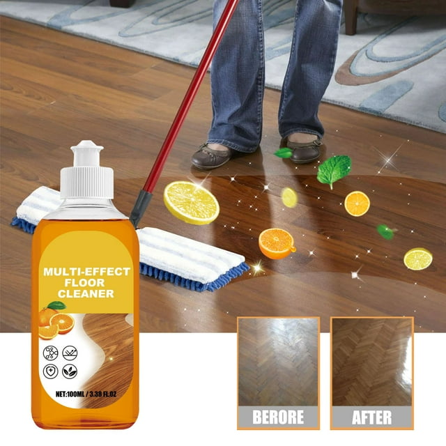Potente limpiador de suelos descontaminante concentrado | Laminado multisuperficie, madera, pulido de baldosas | Elimina las manchas rebeldes, la grasa | Aroma a limón | Seguro para niños y mascotas