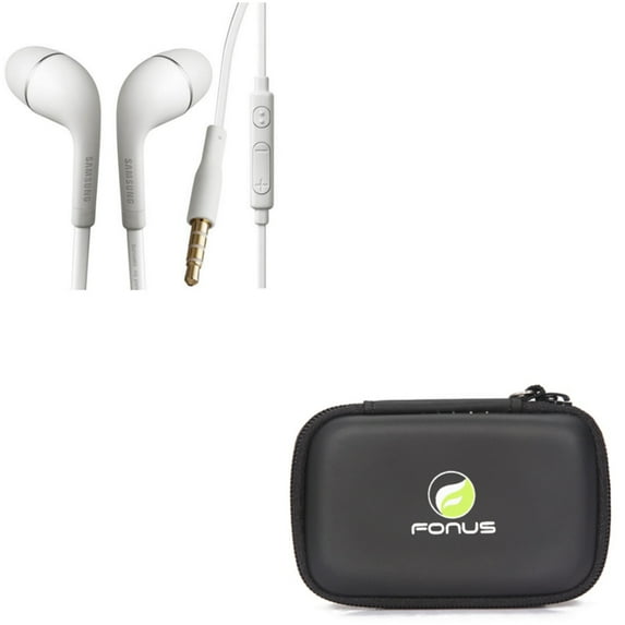 Hands-free Wired Earphones w Hard Cover Carry Case for Samsung Galaxy A72 5G/A52 5G/A42 5G/A32 5G/A12 5G - Headphones Headset w Mic, N8K Compatible With Galaxy A72 5G/A52 5G/A42 5G/A32 5G/A12 5G