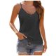 thumbnail image 1 of Camiseta sin mangas con cuello en V y encaje para mujer - Tirantes finos ajustables, blusa de verano holgada, tallas S-XL, 1 of 8
