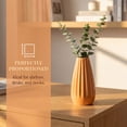 thumbnail image 6 of REGALWOVEN Small Ceramic Bud Vase Cylinder Vase, Matte Ribbed Decorative Flower Vase for Desktop, Bathroom, Home Decor Accent Orange 2.4"L x 2.4"W x 5.1"H, 6 of 7