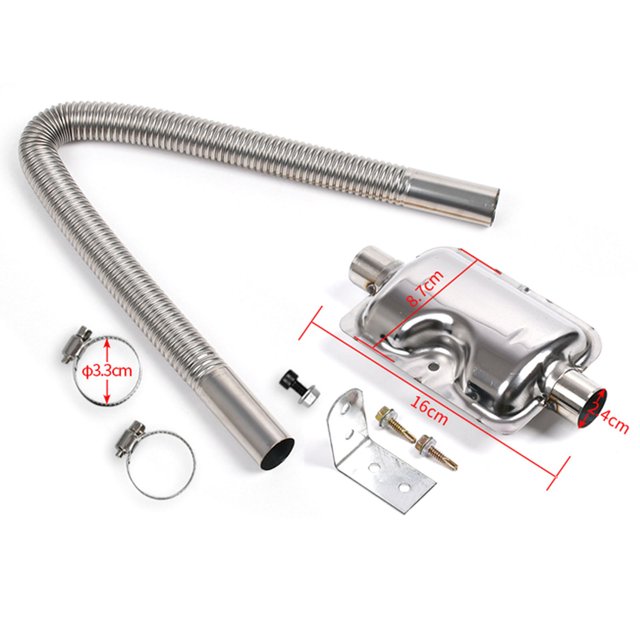 Tubo de escape del calentador de estacionamiento de aire con silenciador para Eberspacher Propex (juego de 150 cm) Likrtyny Accesorios para autos y motos