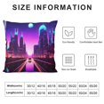 thumbnail image 5 of PRATYUS Neon Lights Retrofuturism Pillow Cases with Zipper Home Decor for Living Room Bedroom Cushion Outdoor Square 1PC 22x22in, 5 of 5