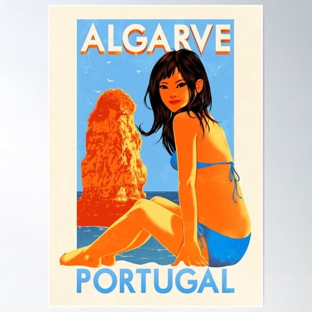 Travel Posters - Algarve Portugal Poster Wall Art, Modern Wall Decor For Living Room Bedroom, 8x12 UNFRAMED